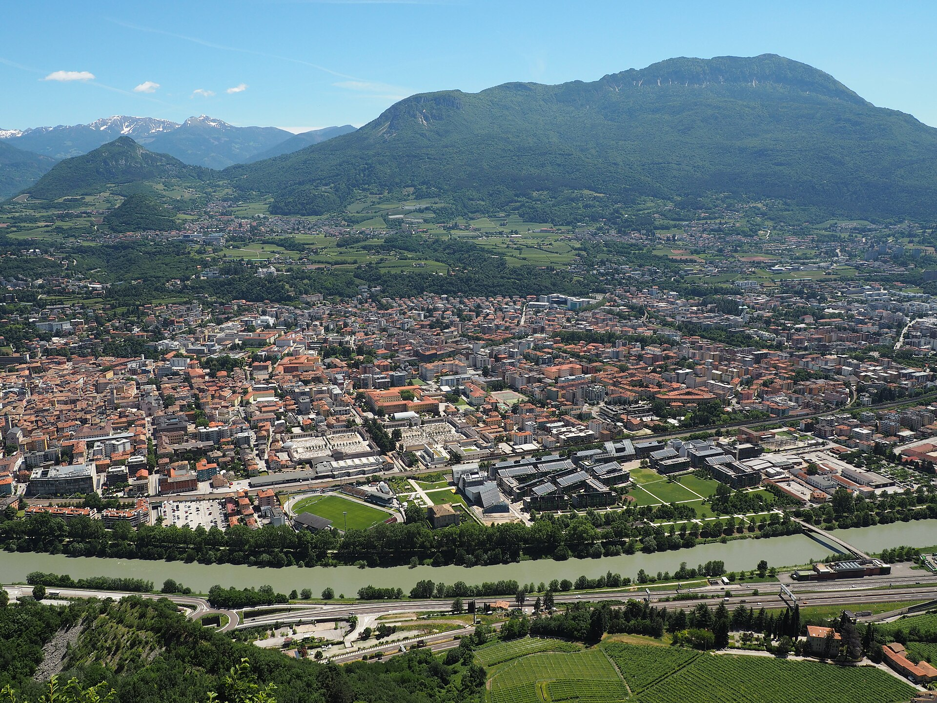 Trento and the surrounding Alps, Italy